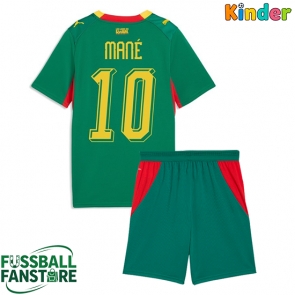 Senegal Sadio Mane #10 Replik Auswärtstrikot Kinder WM 2026 Kurzarm (+ Kurze Hosen)